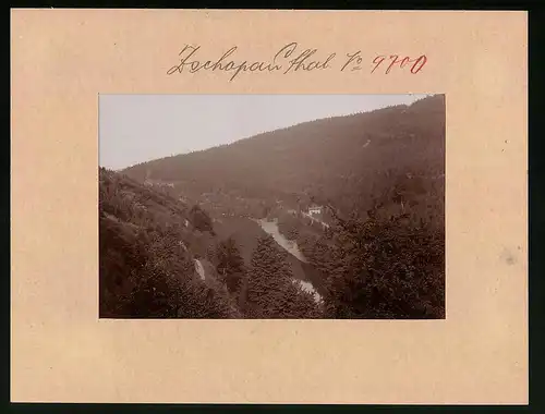 Fotografie Brück & Sohn Meissen, Ansicht Zschopau, Blick in das Tal zwischen Zschopau und Wilischtal