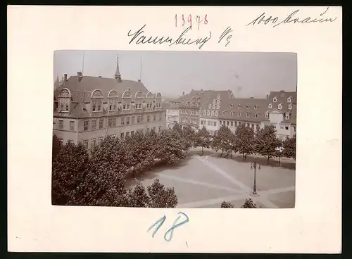 Fotografie Brück & Sohn Meissen, Ansicht Naumburg a. Saale, Blick auf den Marktplatz und Rathaus