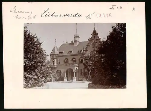 Fotografie Brück & Sohn Meissen, Ansicht Liebenwerda, Blick auf das Kreishaus im Eisenmoorbad