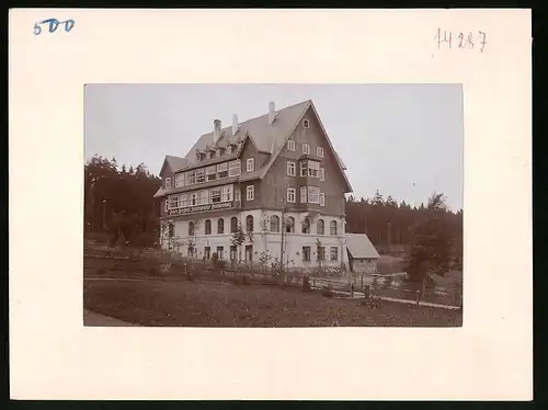 Fotografie Brück & Sohn Meissen, Ansicht Oberbärenburg i. Erzg., Blick auf das Berghotel Friedrichshöhe