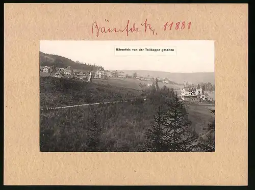 Fotografie - Lichtdruck Brück & Sohn Meissen, Ansicht Bärenfels, Ortschaft von der Tellkoppe gesehen