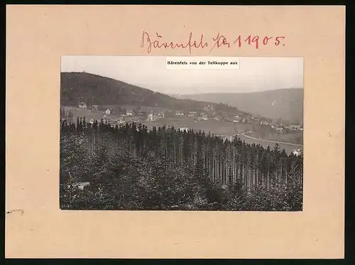 Fotografie Brück & Sohn Meissen, Ansicht Bärenfels, Ortschaft von der Tellkoppe gesehen