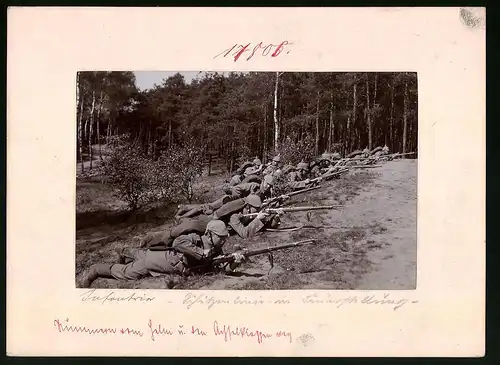 Fotografie Brück & Sohn Meissen, Ansicht Dresden, 12.Kgl. Sächsisches Infanterie-Regiment Nr. 177 Schützenlinie