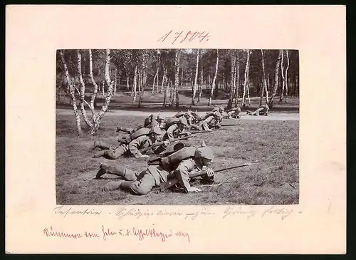 Fotografie Brück & Sohn Meissen, Ansicht Dresden, 12. Kgl. Sächsisches Infanterie-Regiment Nr. 177 Schützenlinie