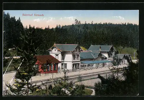 AK Kirnach, Bahnhof aus der Vogelschau