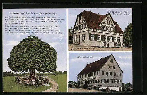 AK Winnenden /Württbg., Gasthaus zur Krone, Alte Wirtschaft