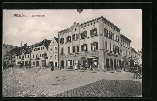 AK Vilshofen, Strassenpartie am Taubenmarkt