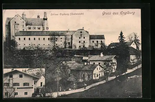 AK Englburg, Gebäudeansicht, Schloss Englburg Südansicht