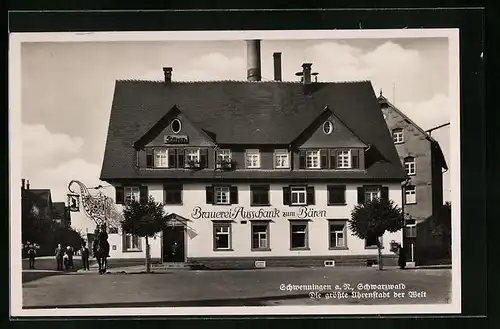 AK Schwenningen a. N., Ansicht des Brauerei-Ausschanks zum Bären