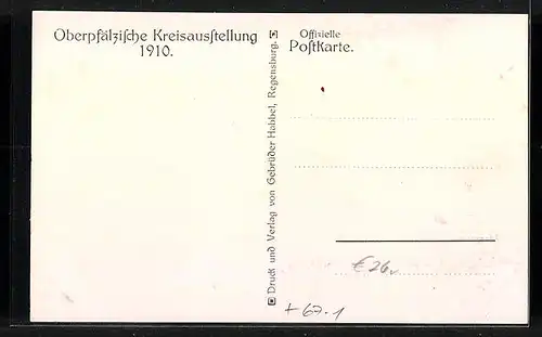 Künstler-AK Regensburg, Oberpfälzische Kreisausstellung 1910, Haupthalle