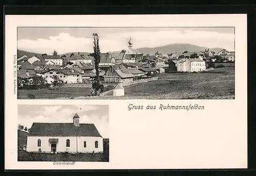 AK Ruhmannsfelden, Osterbründl, Ortsansicht