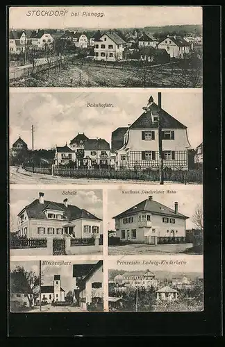 AK Stockdorf b. Planegg, Kaufhaus Geschwister Hahn, Prinzessin Ludwig-Kinderheim