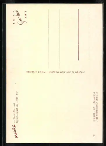 AK Mecki mit seiner Frau am Bahnsteig