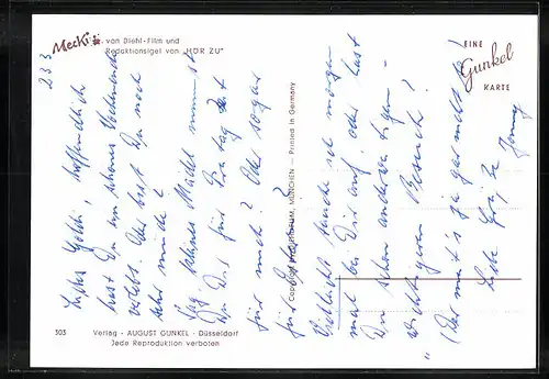 AK Mecki freut sich über einen Liebesbrief