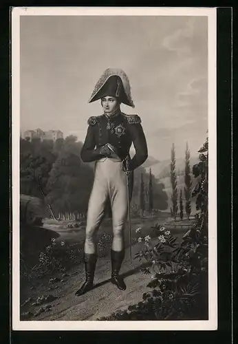 Künstler-AK Napoleon in Uniform