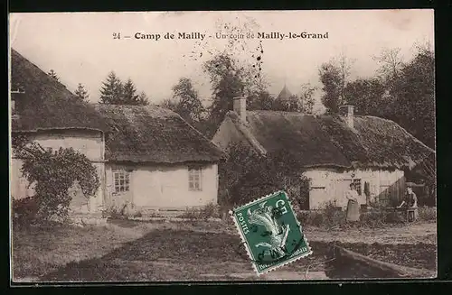 AK Camp de Mailly, Un coin de Mailly-le-Grand