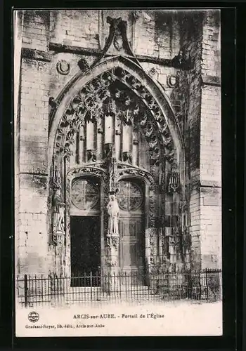 AK Arcis-sur-Aube, Portail de l`Eglise