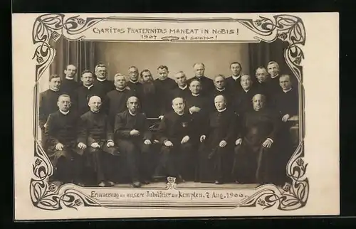 AK Kempten, Gruppenfoto anlässlich der Caritas-Jubelfeier 1906