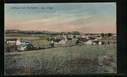 AK Zollhaus / Kempten, Ortsansicht vom Feld aus