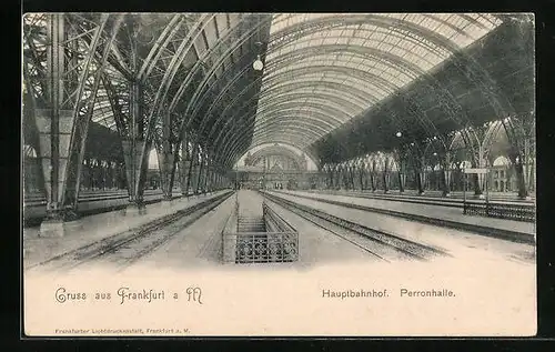 AK Frankfurt a. M., Hauptbahnhof - Perronhalle