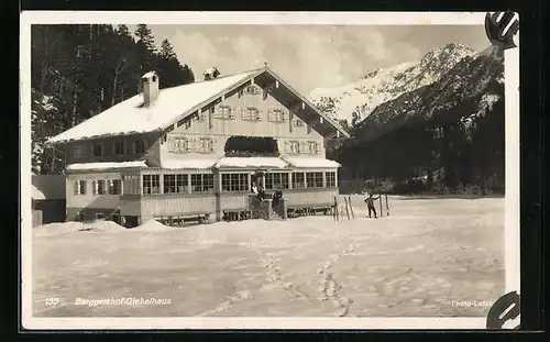 AK Hinterstein, Berggasthof zum Giebelhaus im Hintersteinertal