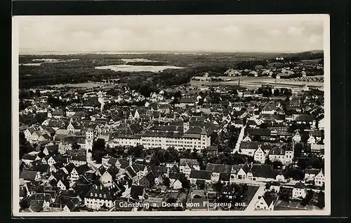 AK Günzburg a. d. D., Totalansicht aus der Vogelschau