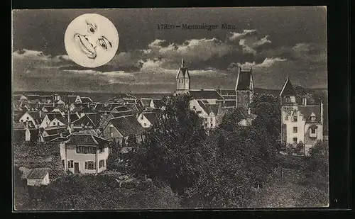 AK Memmingen, Ortspartie mit Memminger Mau