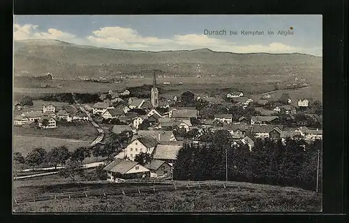 AK Durach /Kempten, Ortsansicht mit Kirche