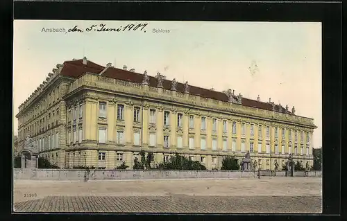 AK Ansbach, Schloss mit Vorplatz