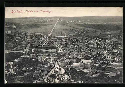AK Durlach, Totale vom Turmberg