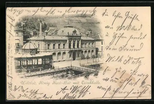 AK Wildbad, König Karls-Bad mit Trinkhalle