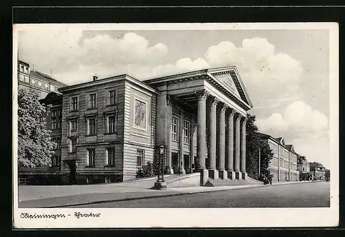 AK Meiningen, Theater mit Strassenpartie