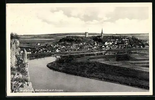 AK Bad Abbach a. d. Donau, Totalansicht mit Kirchturm