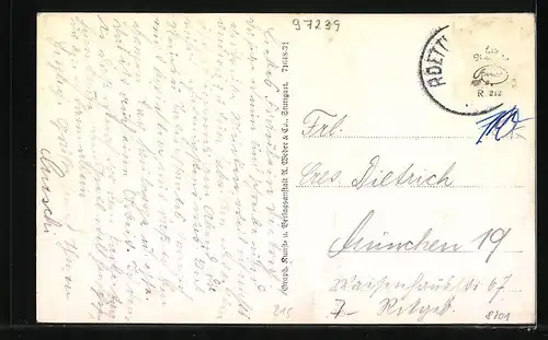 AK Röttingen, Ortsansicht von der Wiese aus