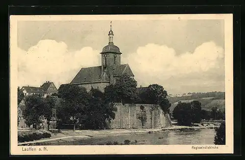 AK Lauffen a. N., Blick auf die Regiswindiskirche