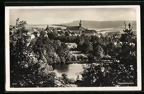 AK Dippoldiswalde, Totalansicht aus weiter Ferne