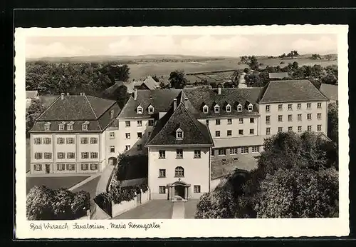 AK Bad Wurzach, Sanatorium Maria Rosengarten aus der Vogelschau