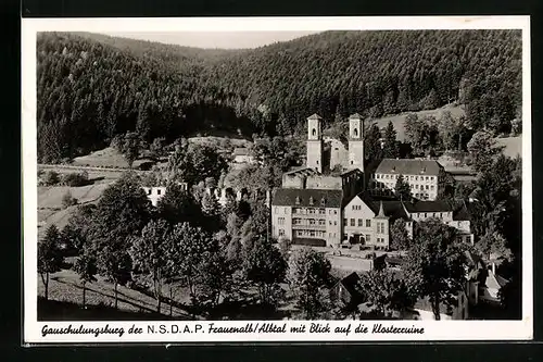 AK Frauenalb /Albtal, Gauschulungsburg der , Blick auf die Klosterruine