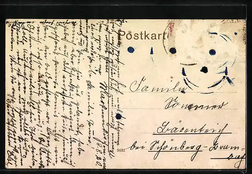 AK Markneukirchen, Totalansicht von einer Anhöhe aus