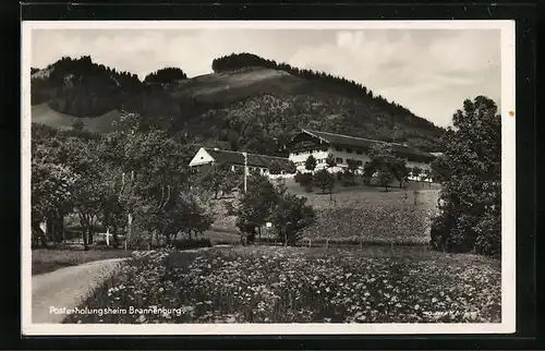 AK Brannenburg, Posterholungsheim, vom Weg aus gesehen