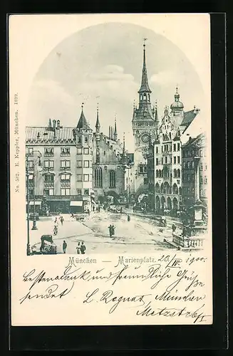 AK München, Marienplatz