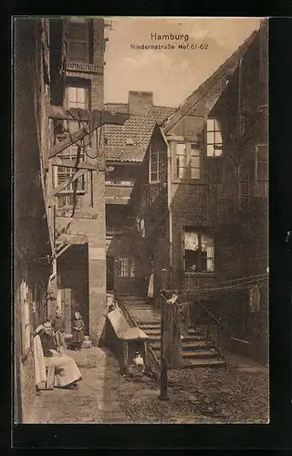 AK Hamburg, Niedernstrasse Hof 61-62