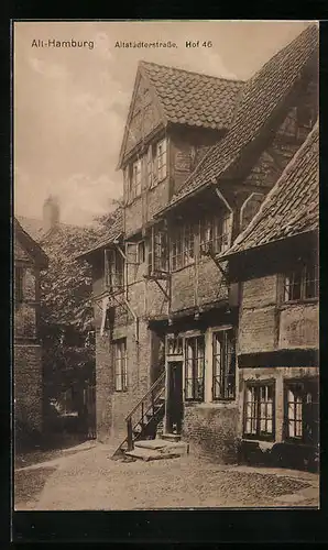 AK Alt-Hamburg, Altstädterstrasse Hof 46