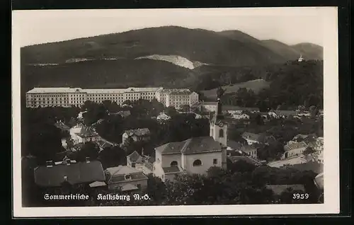 AK Kalksburg, Ortspartie aus der Vogelschau