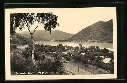 AK Schwallenbach /Wachau, Ortspartie aus der Vogelschau