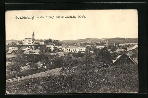 AK Wieselburg /Erlauf, Ortsansicht aus der Vogelschau