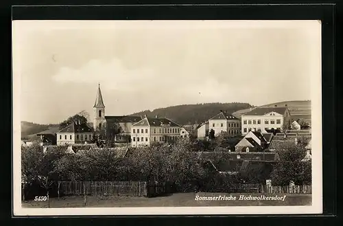 AK Hochwolkersdorf, Teilansicht des Ortes