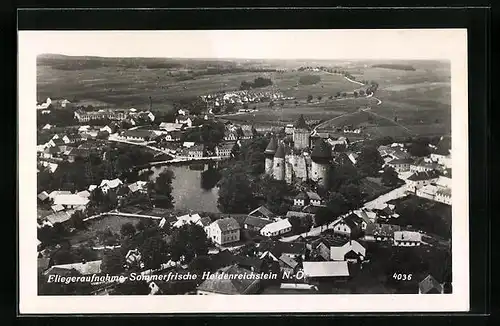 AK Heidenreichstein, Fliegeraufnahme der Stadt