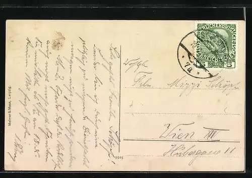 AK St. Pölten, Totalansicht vom Kaiserwald aus gesehen