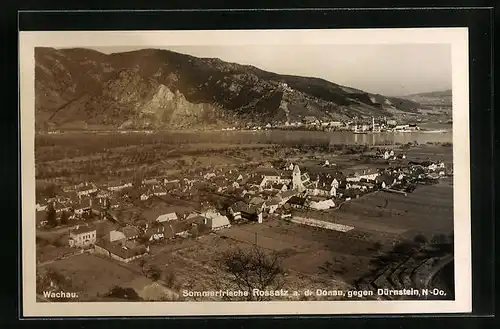 AK Rossatz /Donau, Ortsansicht gegen Dürnstein